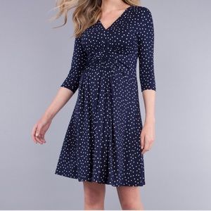 Seraphine maternity Navy Dot Dress, size 12